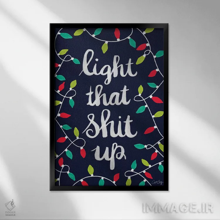 تابلو چند رنگ بر سرمهای اثر کت کوکیلت - نمای قابدار مشکی