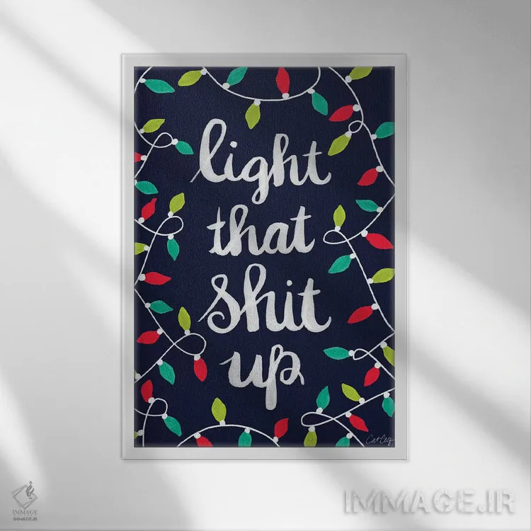 تابلو چند رنگ بر سرمهای اثر کت کوکیلت - نمای قابدار سفید