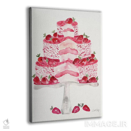 تابلو کیک توتفرنگی (شیرینی) اثر کت کوکیلت - نمای پرسپکتیو محصول