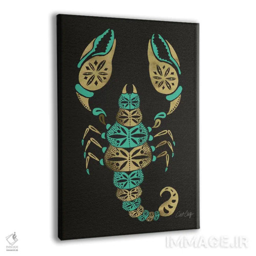 تابلو عقرب فیروزهای مشکی اثر کت کوکیلت - نمای پرسپکتیو محصول