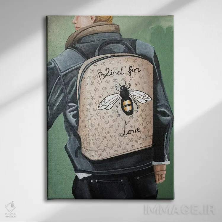 تابلو کولهپشتی کور برای عشق اثر سیسی گیدی - نمای روبهرو روی دیوار