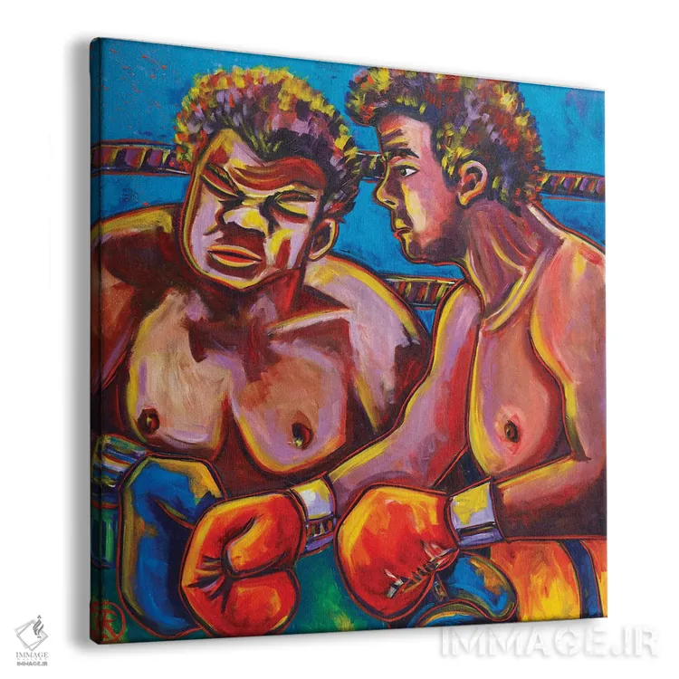 تابلو بوکسورها اثر ایلین ریچارد - نمای پرسپکتیو محصول