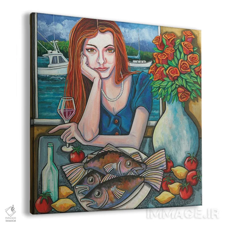 تابلو طبیعت بیجان در گلاستر اثر ایلین ریچارد - نمای پرسپکتیو محصول