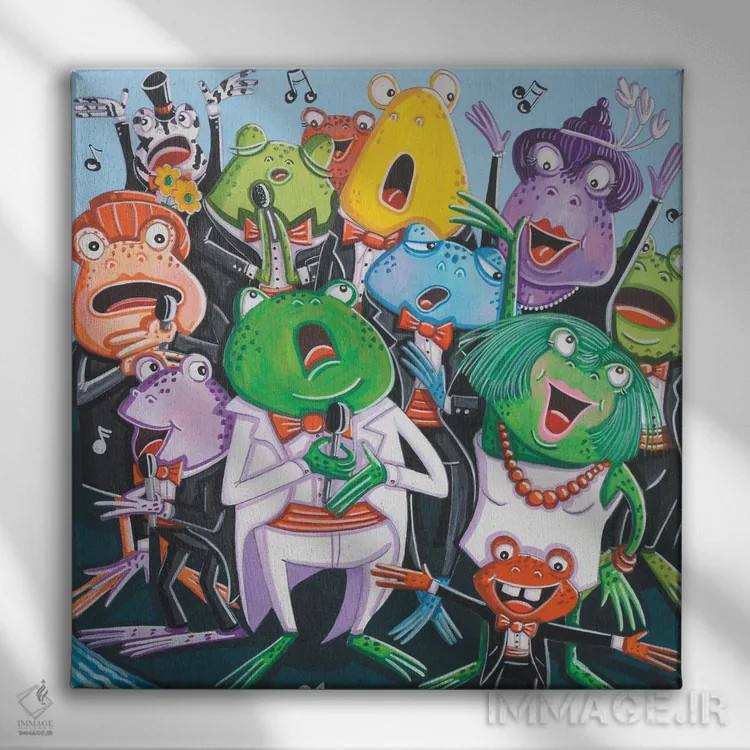 تابلو صداهای بسیار اثر ایلین ریچارد - نمای روبهرو روی دیوار