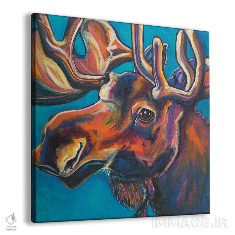 تابلو گوزن شمالی اثر ایلین ریچارد - نمای پرسپکتیو محصول