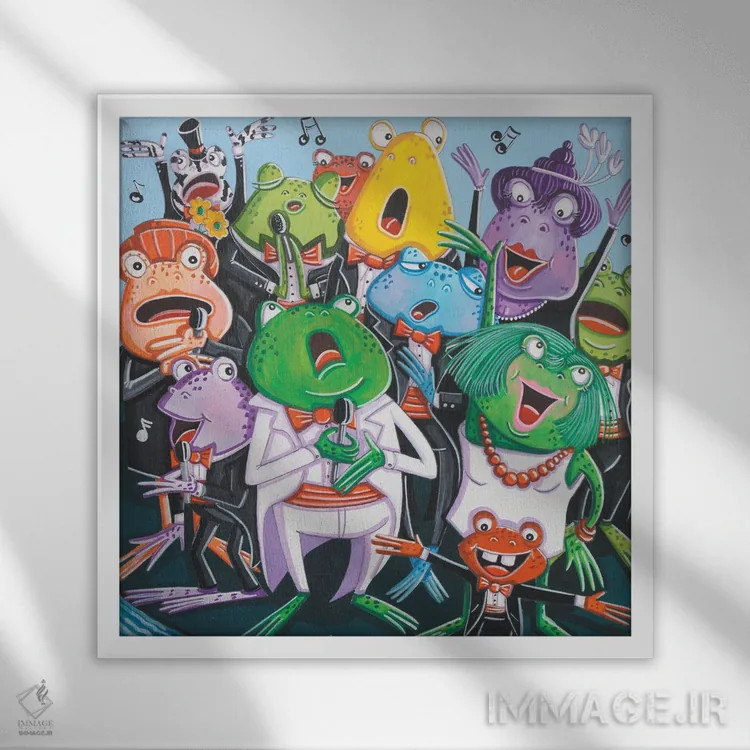 تابلو صداهای بسیار اثر ایلین ریچارد - نمای قابدار سفید