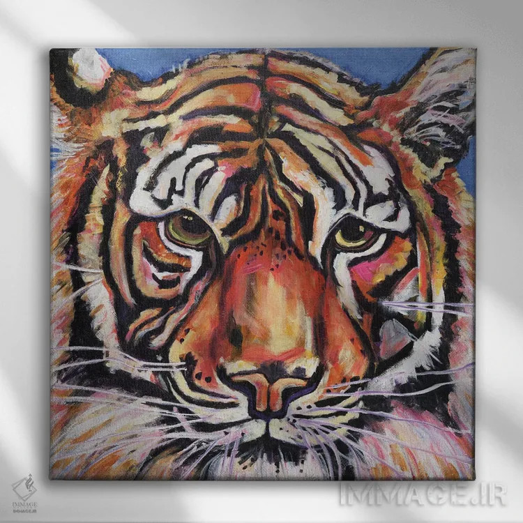 تابلو ببر اثر ایلین ریچارد - نمای روبهرو روی دیوار