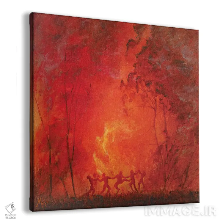 تابلو رقص دایرهای شبانه اثر ایزابل ماهه - نمای پرسپکتیو محصول