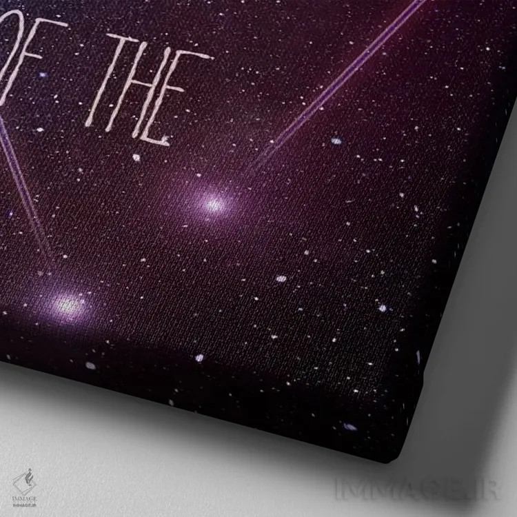 تابلو عاشق ستارهها اثر فایو بای فایو کالکتیو - نمای نزدیک بافت بوم