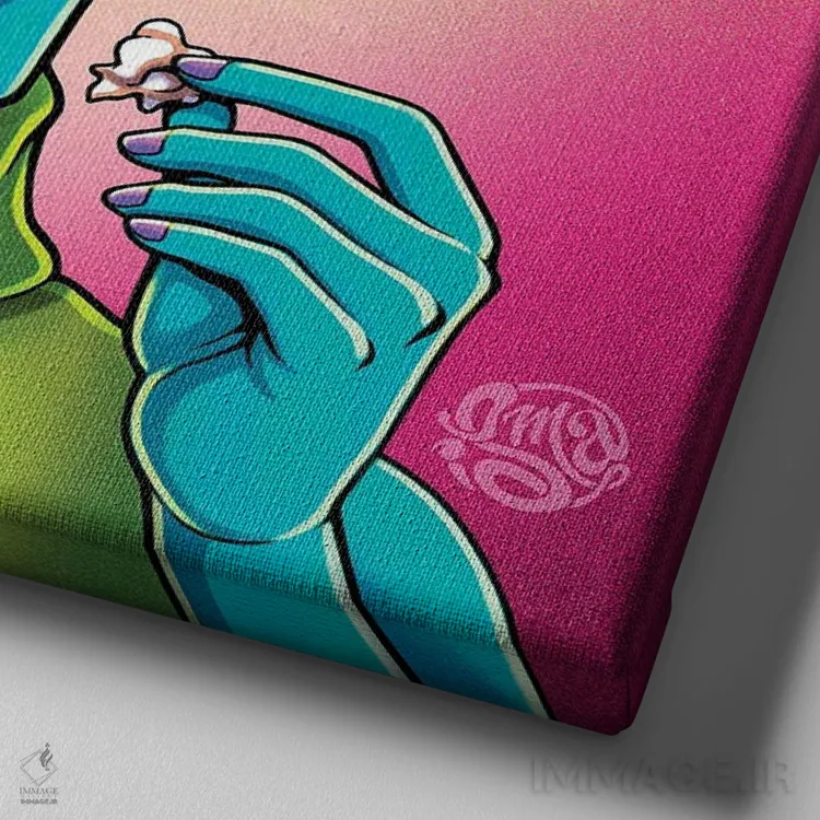 تابلو تماشای فروپاشی جهان اثر ایسمابوکامیکس (استودیو کمیک) - نمای نزدیک بافت بوم