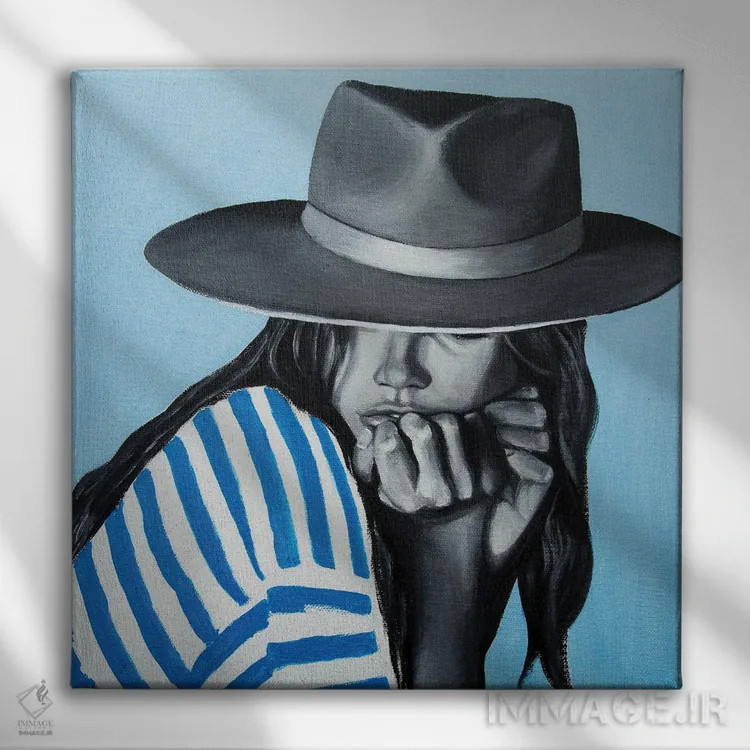 تابلو انتظار اثر اینا مدودوا - نمای روبهرو روی دیوار