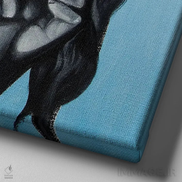 تابلو انتظار اثر اینا مدودوا - نمای نزدیک بافت بوم