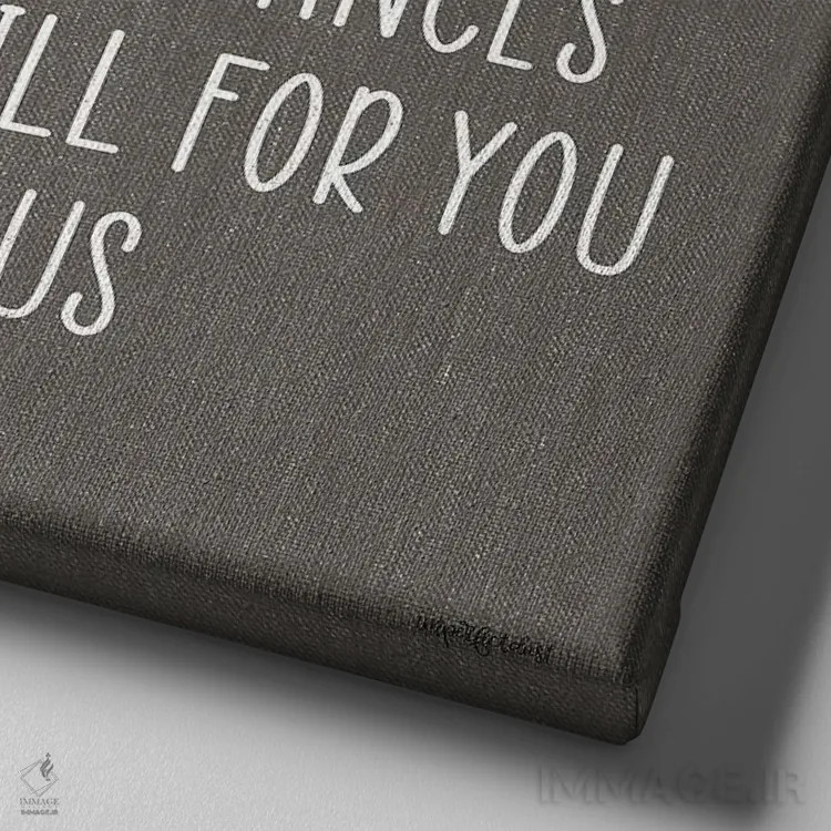 تابلو شکرگزار باش اثر ایمپرفکت داست (برند هنری) - نمای نزدیک بافت بوم