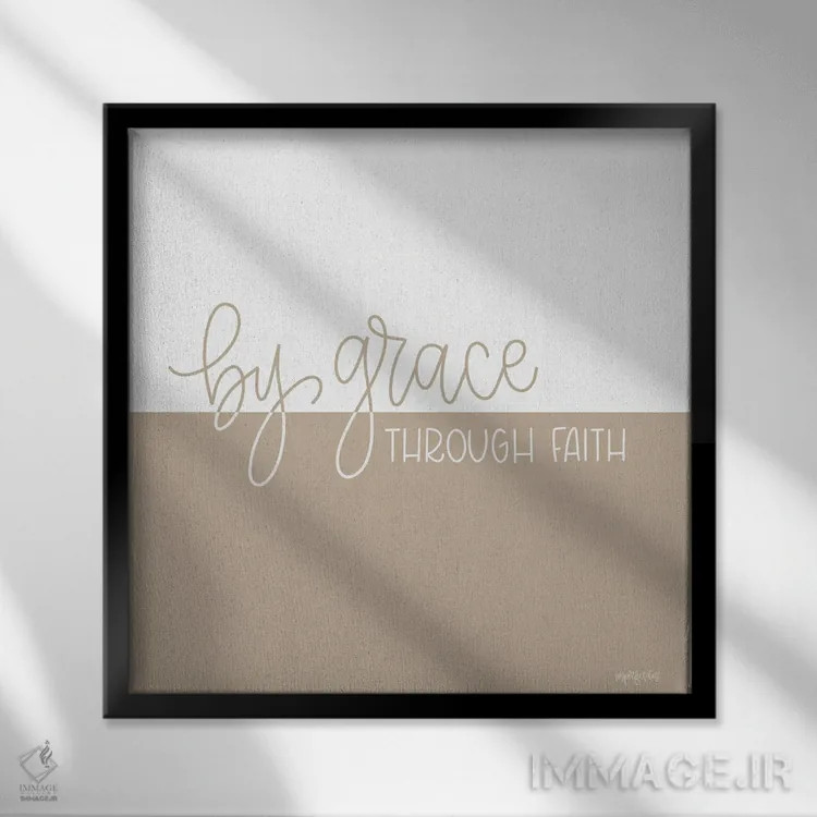 تابلو به لطف اثر ایمپرفکت داست (برند هنری) - نمای قابدار مشکی