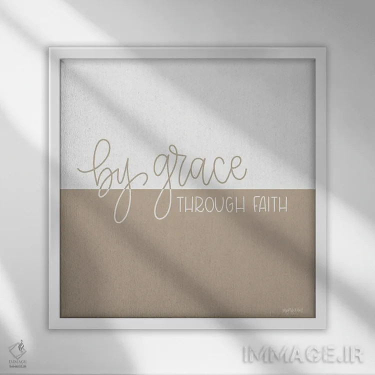 تابلو به لطف اثر ایمپرفکت داست (برند هنری) - نمای قابدار سفید