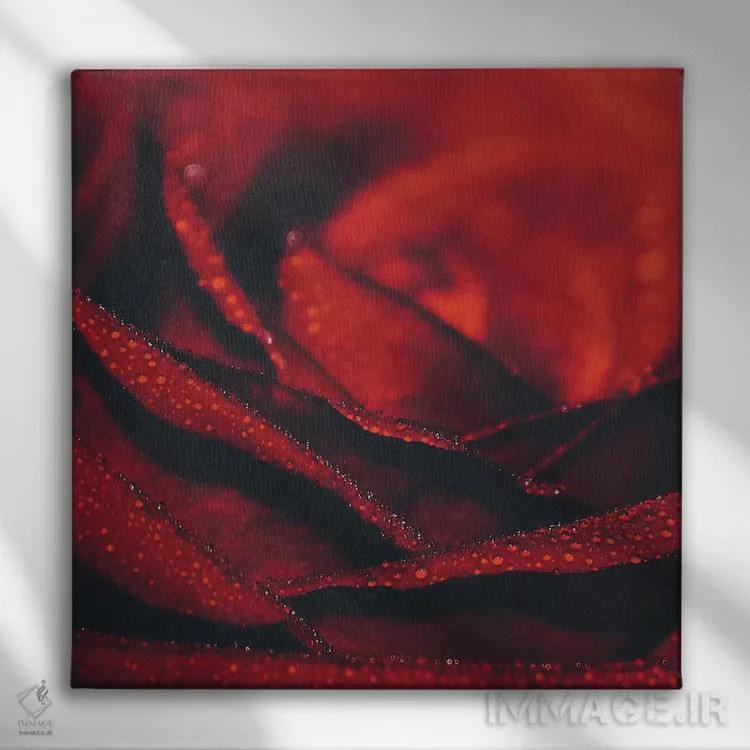 تابلو بانوی رز اثر اینگرید بدوز - نمای روبهرو روی دیوار