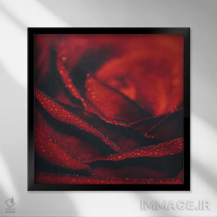 تابلو بانوی رز اثر اینگرید بدوز - نمای قابدار مشکی