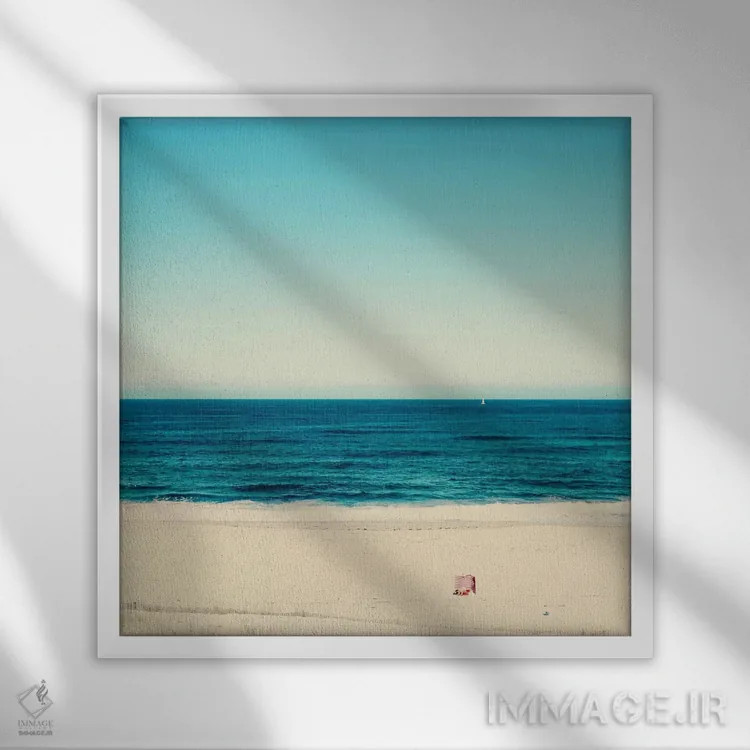 تابلو تنها اثر اینگرید بدوز - نمای قابدار سفید