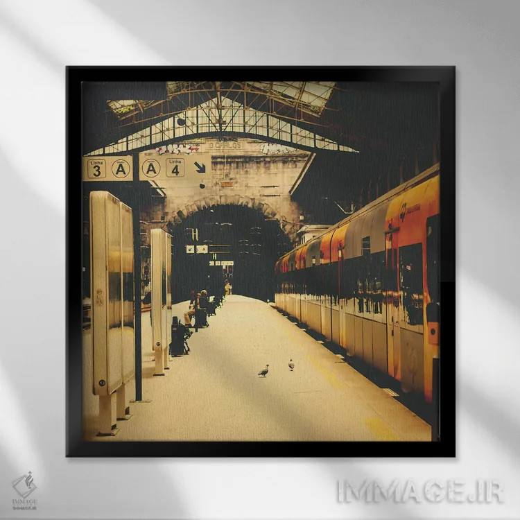 تابلو انتظار اثر اینگرید بدوز - نمای قابدار مشکی