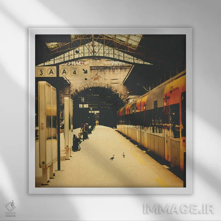 تابلو انتظار اثر اینگرید بدوز - نمای قابدار سفید