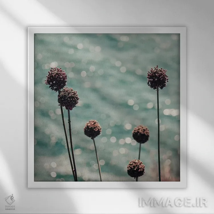 تابلو درخشش اقیانوس اثر اینگرید بدوز - نمای قابدار سفید