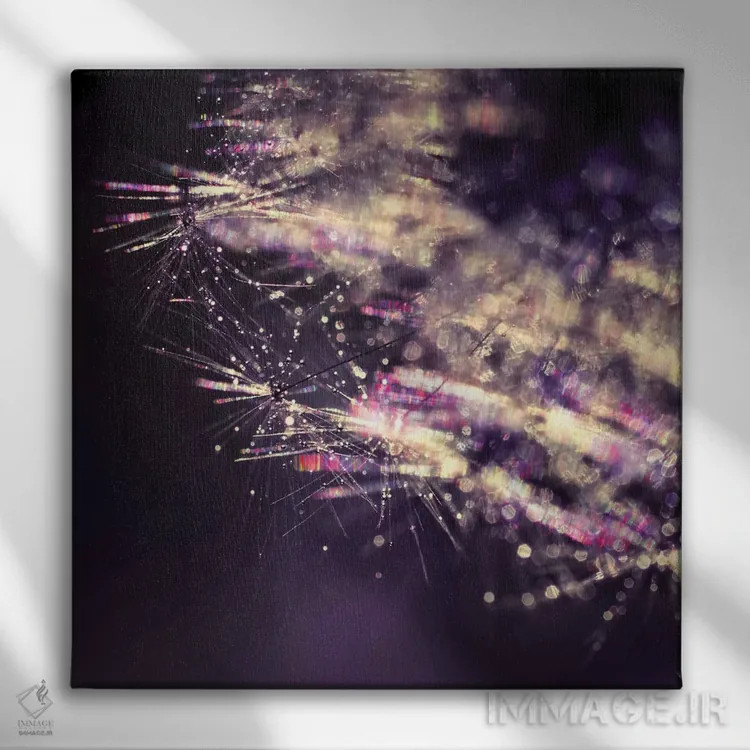 تابلو ارغوانی تیره اثر اینگرید بدوز - نمای روبهرو روی دیوار