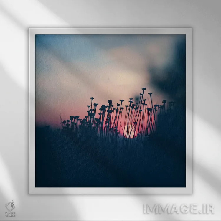 تابلو غروب ساحلی تابستان I اثر اینگرید بدوز - نمای قابدار سفید