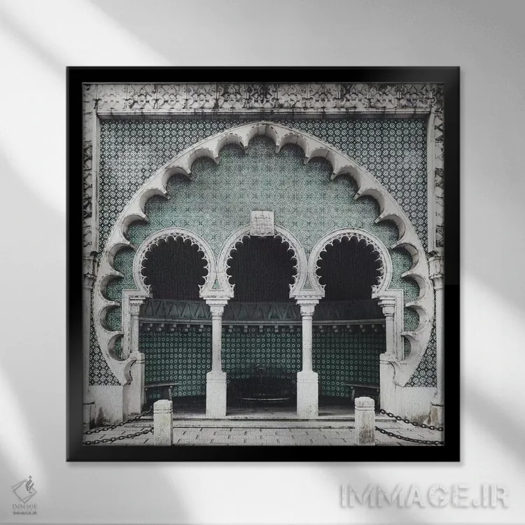 تابلو موریشکا (محل یا نام خاص) اثر اینگرید بدوز - نمای قابدار مشکی