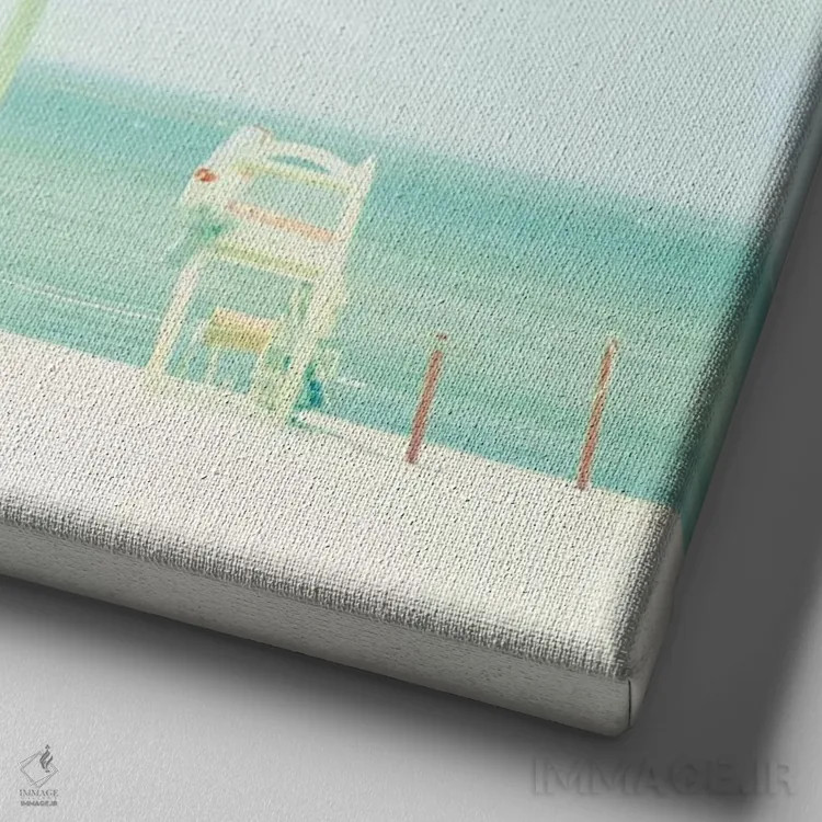 تابلو در کنار دریا II اثر اینگرید بدوز - نمای نزدیک بافت بوم
