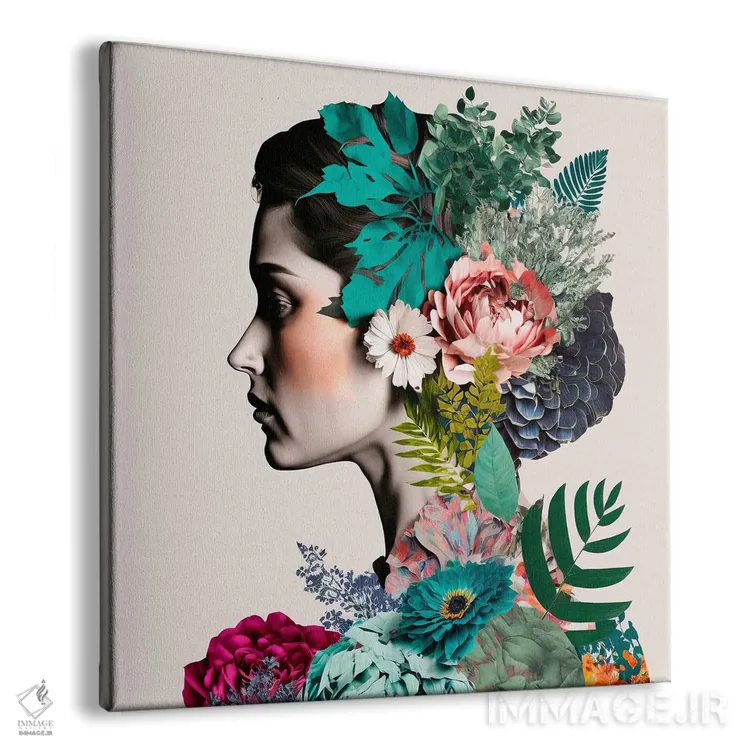 تابلو نمایه گلدار اثر اینکادو (استودیو هنری، دانمارک) - نمای پرسپکتیو محصول