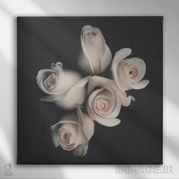 تابلو رزها اثر اینگرید بدوز - نمای روبهرو روی دیوار