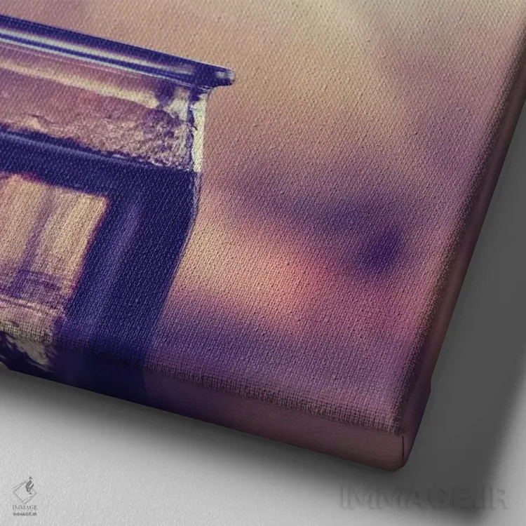 تابلو تنها اثر اینگرید بدوز - نمای نزدیک بافت بوم