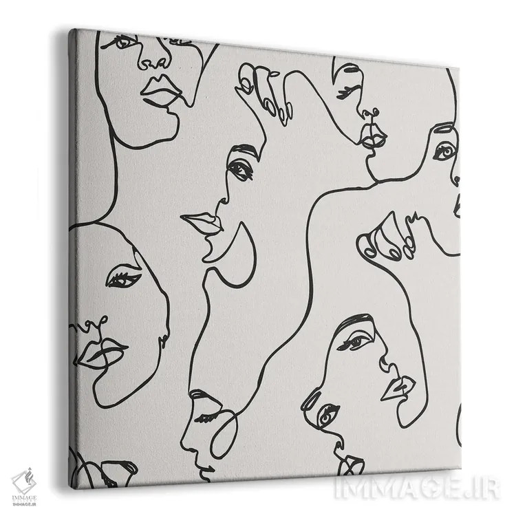 تابلو چهرههای بسیار اثر اینکادو (استودیو هنری، دانمارک) - نمای پرسپکتیو محصول
