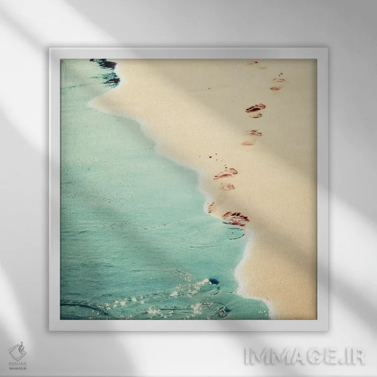 تابلو دنبال کن اثر اینگرید بدوز - نمای قابدار سفید