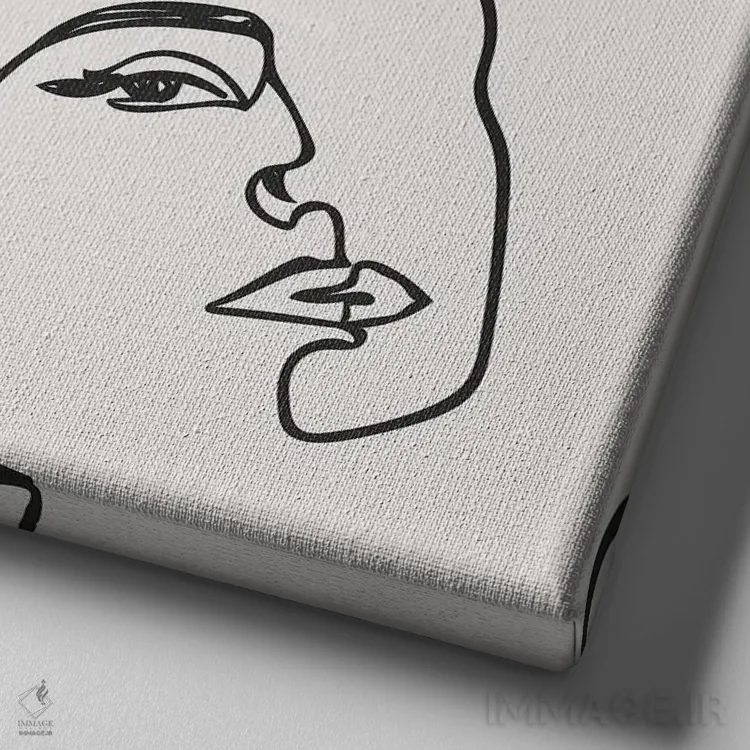 تابلو چهرههای بسیار اثر اینکادو (استودیو هنری، دانمارک) - نمای نزدیک بافت بوم