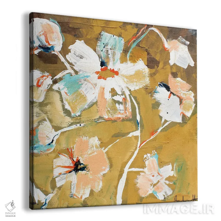 تابلو گل ساده I اثر استودیو پِینت-اینگ - نمای پرسپکتیو محصول