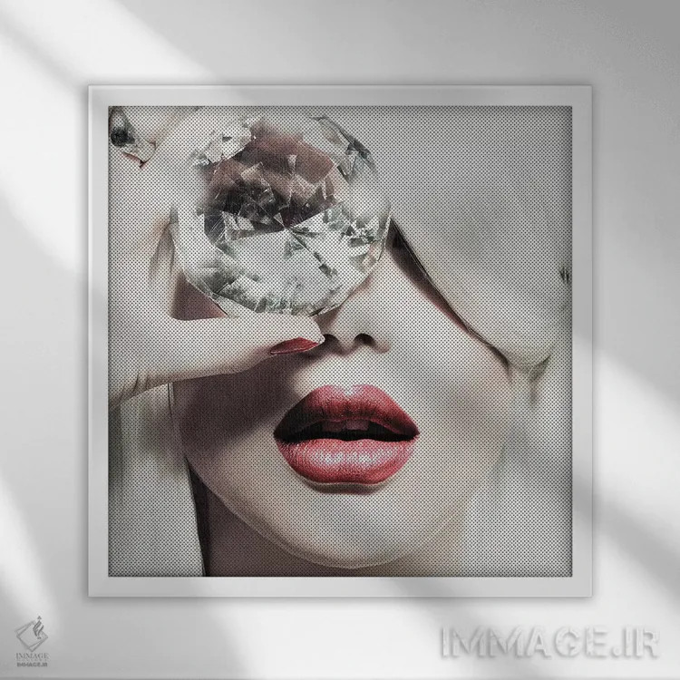 تابلو الماسها ابدی هستند اثر اینکادو (استودیو هنری، دانمارک) - نمای قابدار سفید