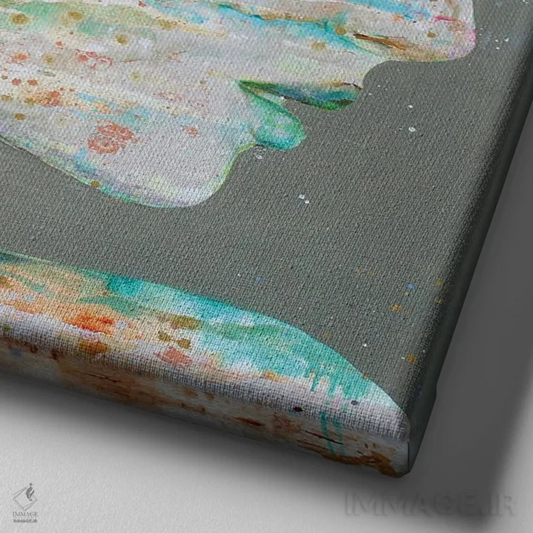 تابلو وسوسه II اثر استودیو پِینت-اینگ - نمای نزدیک بافت بوم