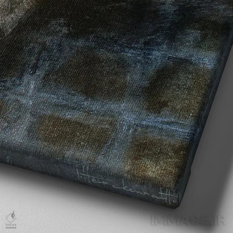 تابلو گاو بانمک اثر استودیو پِینت-اینگ - نمای نزدیک بافت بوم