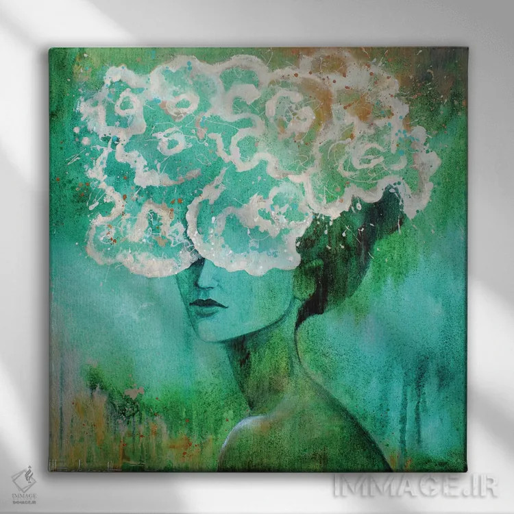 تابلو در سبز مرا پنهان کن اثر استودیو پِینت-اینگ - نمای روبهرو روی دیوار