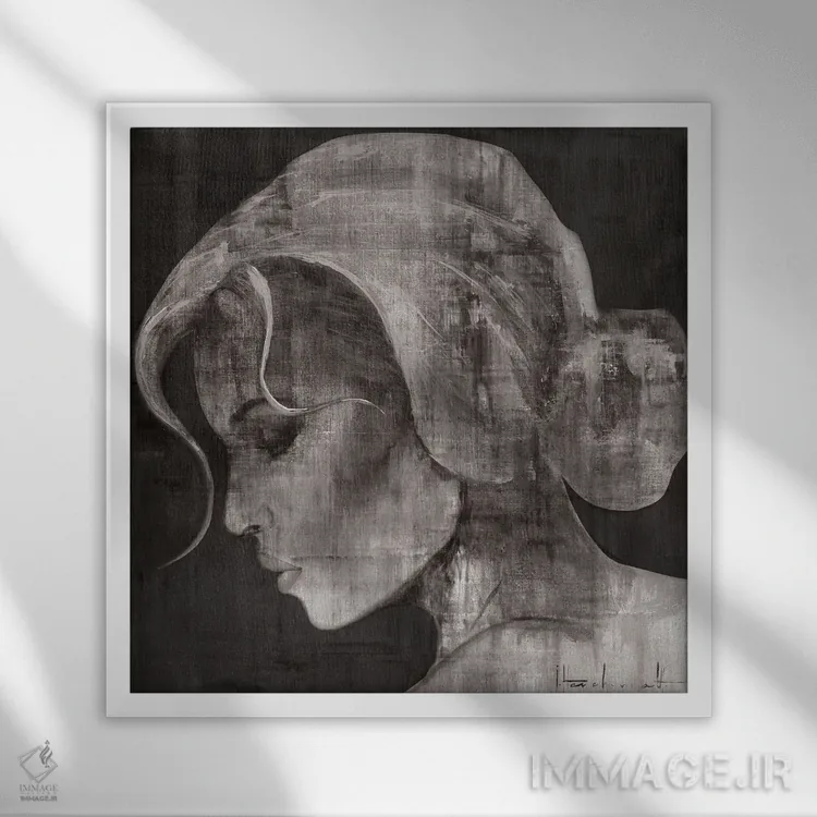 تابلو والری خاکستری (نام خاص) اثر استودیو پِینت-اینگ - نمای قابدار سفید