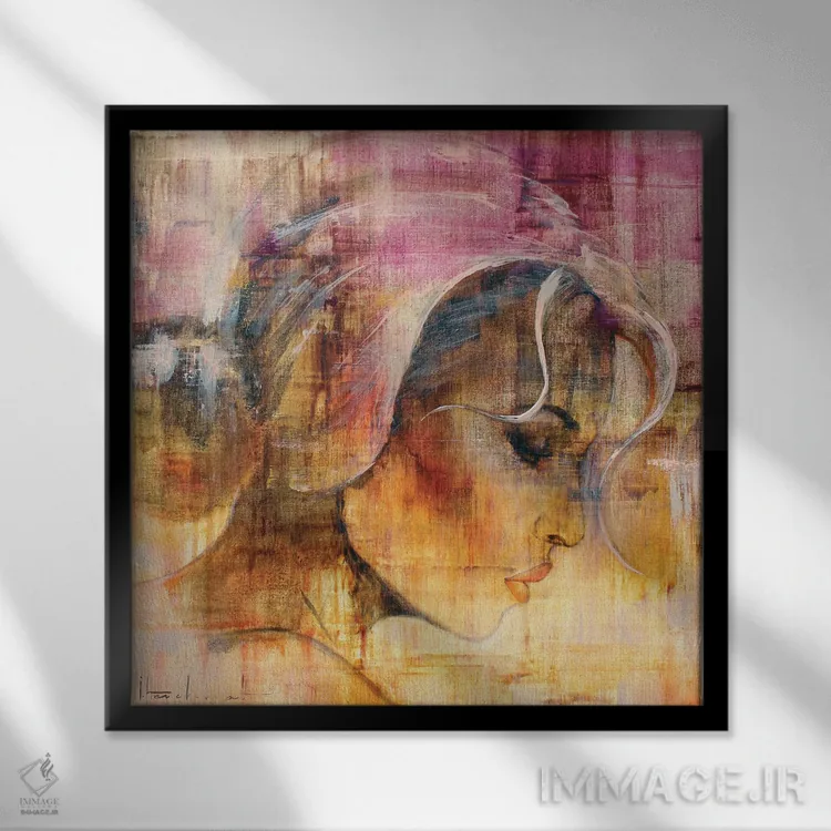 تابلو والری (نام خاص) اثر استودیو پِینت-اینگ - نمای قابدار مشکی