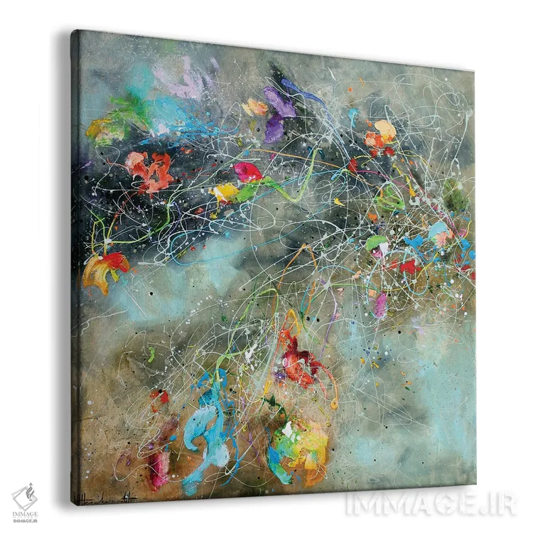 تابلو وزش گلها اثر استودیو پِینت-اینگ - نمای پرسپکتیو محصول