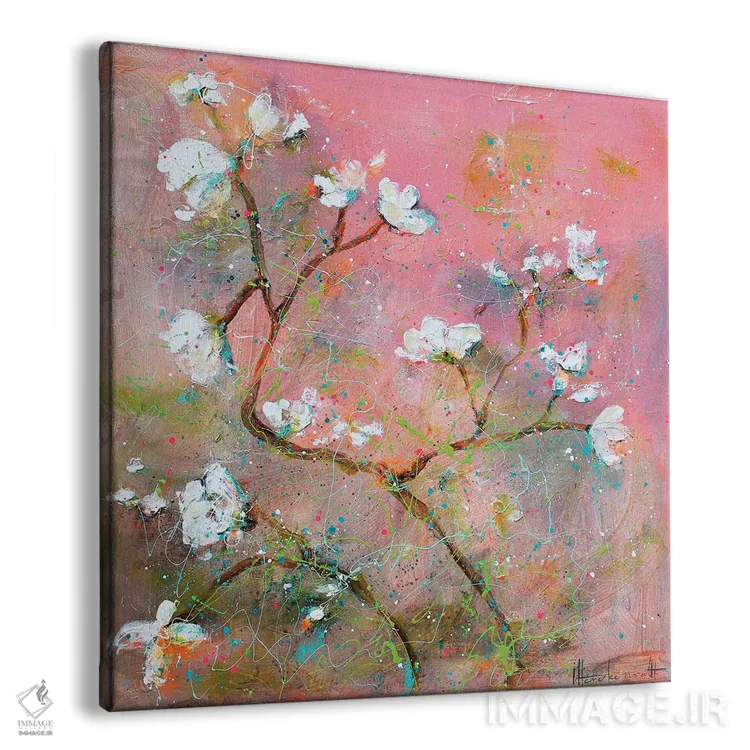 تابلو شکوفه اثر استودیو پِینت-اینگ - نمای پرسپکتیو محصول