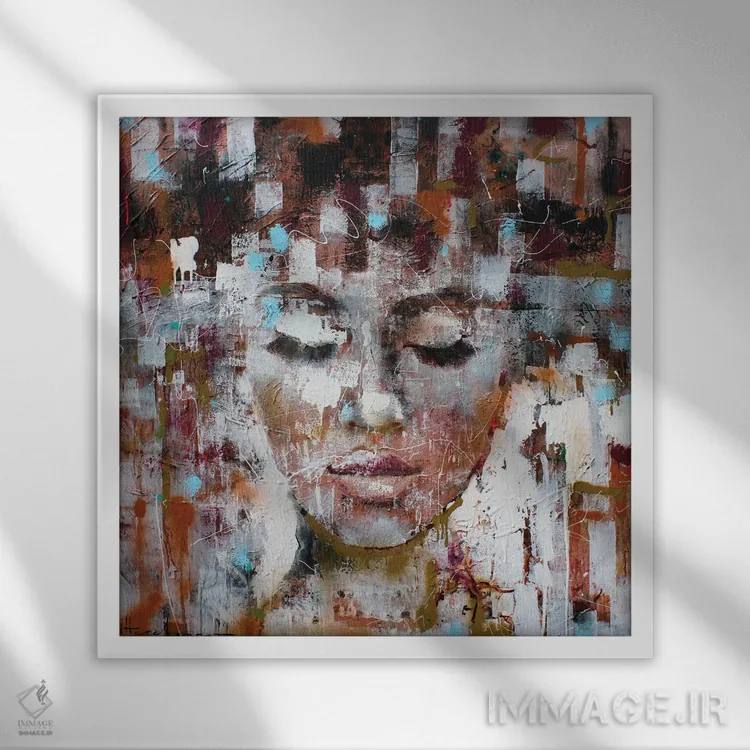 تابلو مرا ببین اثر استودیو پِینت-اینگ - نمای قابدار سفید