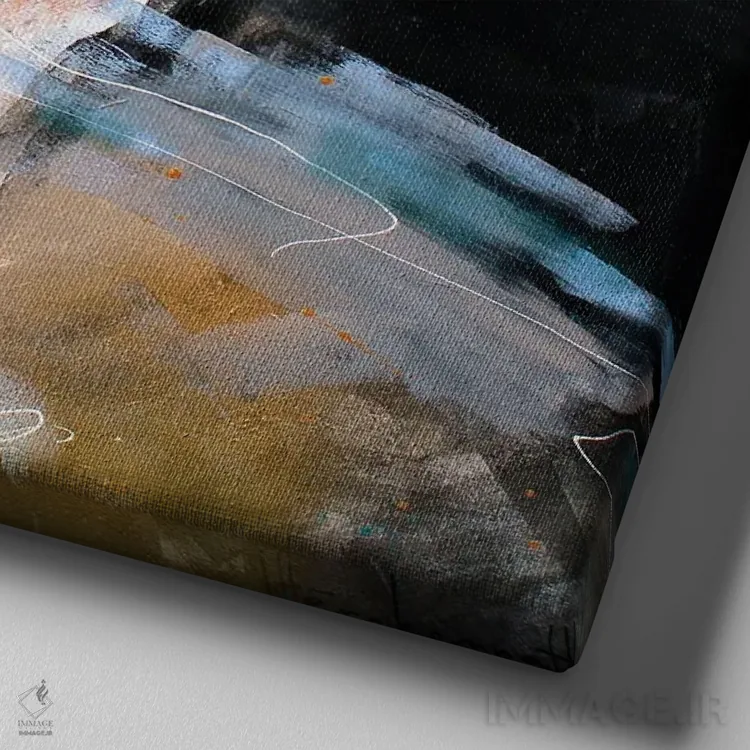 تابلو در حال عبور اثر استودیو پِینت-اینگ - نمای نزدیک بافت بوم