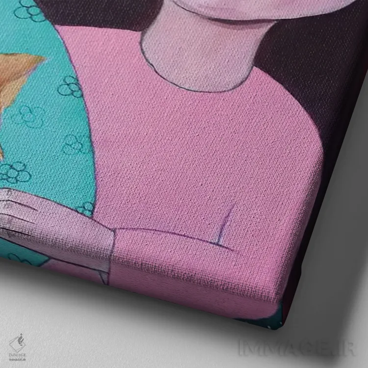 تابلو دوستان اثر ایرینا پانِدوا - نمای نزدیک بافت بوم