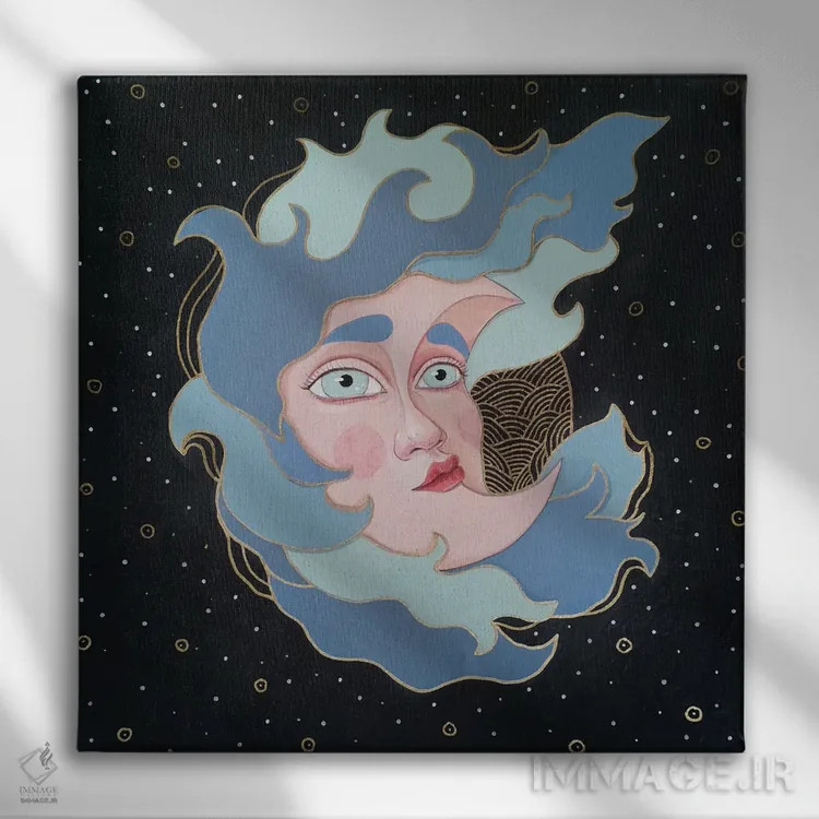 تابلو ماه اثر ایرینا پانِدوا - نمای روبهرو روی دیوار