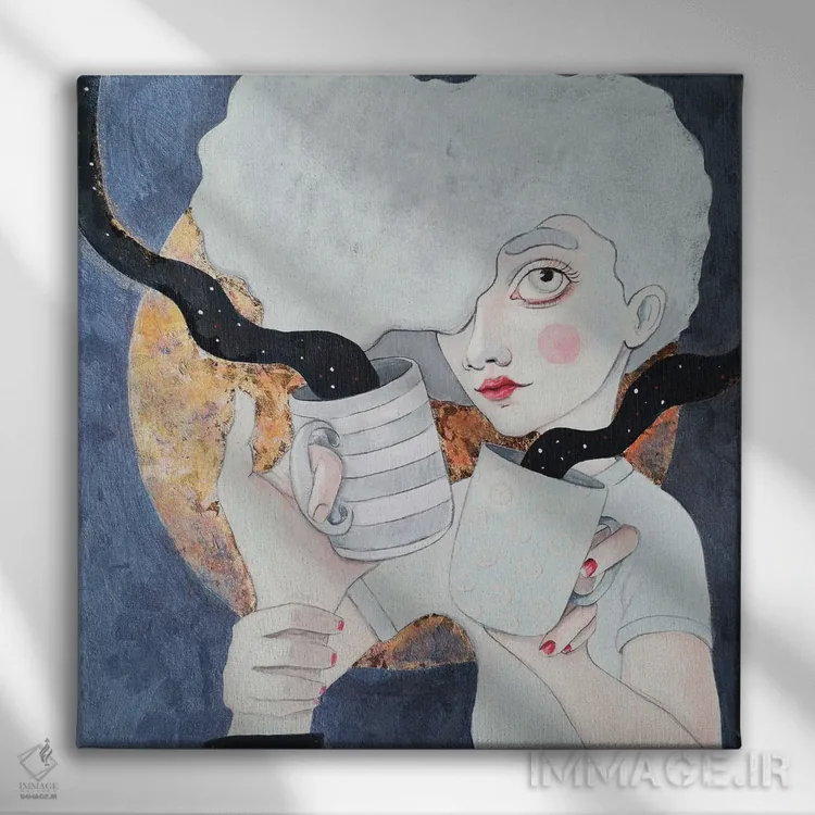 تابلو پایداری اثر ایرینا پانِدوا - نمای روبهرو روی دیوار