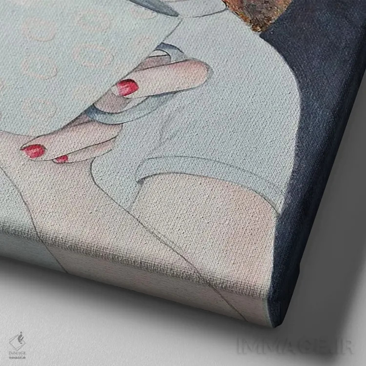 تابلو پایداری اثر ایرینا پانِدوا - نمای نزدیک بافت بوم